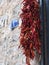 Dried Chillies Hanging Outside Athens Shop