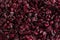 Dried cranberries background. Full of cranberries.