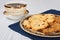 Dried-Cranberry Shortbread Hearts and Oatmeal Raisin Cookies With Coffee