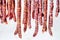 Dried cured salami,