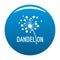 Dried dandelion logo icon blue