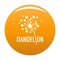 Dried dandelion logo icon orange