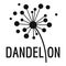 Dried dandelion logo icon, simple style.