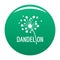 Dried dandelion logo icon vector green