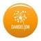 Dried dandelion logo icon vector orange