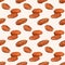 Dried dates. Seamless watercolor pattern