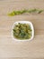 Dried european goldenrod in bowl