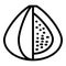 Dried figs icon, outline style