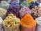 Dried flower buds and spices in Dubai Spice Souk