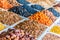 Dried food products sold at the Chorsu Bazaar in Tashkent