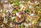 The Dried foods mixed raw legumes, background