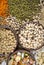 The Dried foods mixed raw legumes, background