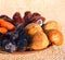 Dried fruit, dates, figs, prunes, apricots