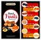 Dried fruit, superfood nutrition facts banner set