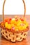 Dried fruits and candied fruit in the basket