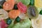 Dried fruits close-up