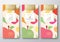 Dried Fruits Label Packaging Design Layout Collection. Abstract Vector Paper Box with Fruit and Berries Pattern