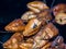 Dried fruits and leaves of golden train tree