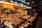 Dried fruits and nuts in barcelona market La Boqueria, Barcelon