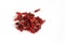 Dried Goji berries fruit on white