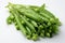 Dried Green Pea on white background