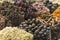 Dried herbs, flowers and arabic spices in the souk at Deira in D