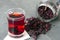 Dried hibiscus flower for making medicinal herbal tea