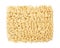 Dried instant noodle block, instant ramen in block form, from above