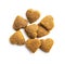 Dried kibble pet food. Heart shape dried animal food
