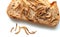 Dried Mealworms the new super human food on a slice of bread