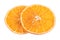 Dried orange slices. Christmas aromatic spices fragrant orange slices isolated on white