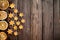 dried orange slices on wood table