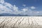 Dried out shore at Forggensee lake, Bavaria, Germany