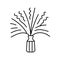 dried plant living room line icon vector illustration