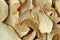 Dried porcini mushrooms background