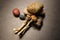 Dried Psilocybe Cubensis Psilocybin Mushrooms on black background, flat lay. Magic shrooms Golden Teacher.