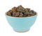 Dried raisins sultanas in a blue bowl