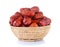 Dried red date or Chinese jujube in basket