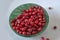 Dried red pepper berries-partly blurred