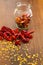 dried red Tabasco chilli peppers