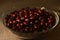 Dried rosehips on a plate