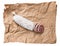 Dried salami sausage background