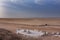 Dried salt lake Chott el Djerid in Tunisia