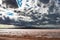 Dried salt lake near mud volcanoes