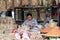 Dried seafood seller at The Central Market, a large market with countless stalls of goods