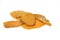 Dried sweet potato in a white background