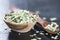 Dried Tarragon in a small bowl