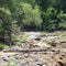 Dried up rocky river bed