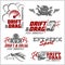 Drift, Drag racing, Tuning, Motor Sport - Set of cars logo