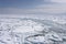 Drift ice in the offing of the Abashiri port, Hokkaido, Japan